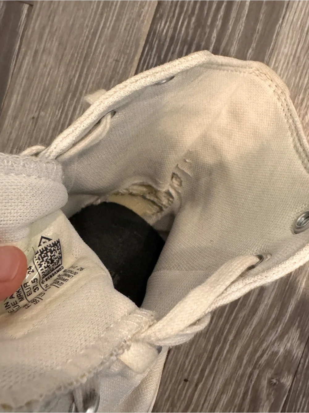 Converse White High-Top Platform Sneakers - Picture 6 of 7